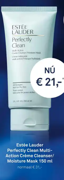 Mooi parfumerie Estée Lauder Perfectly Clean Multi- Action Crème Cleanser/ Moisture Mask 150 ml aanbieding