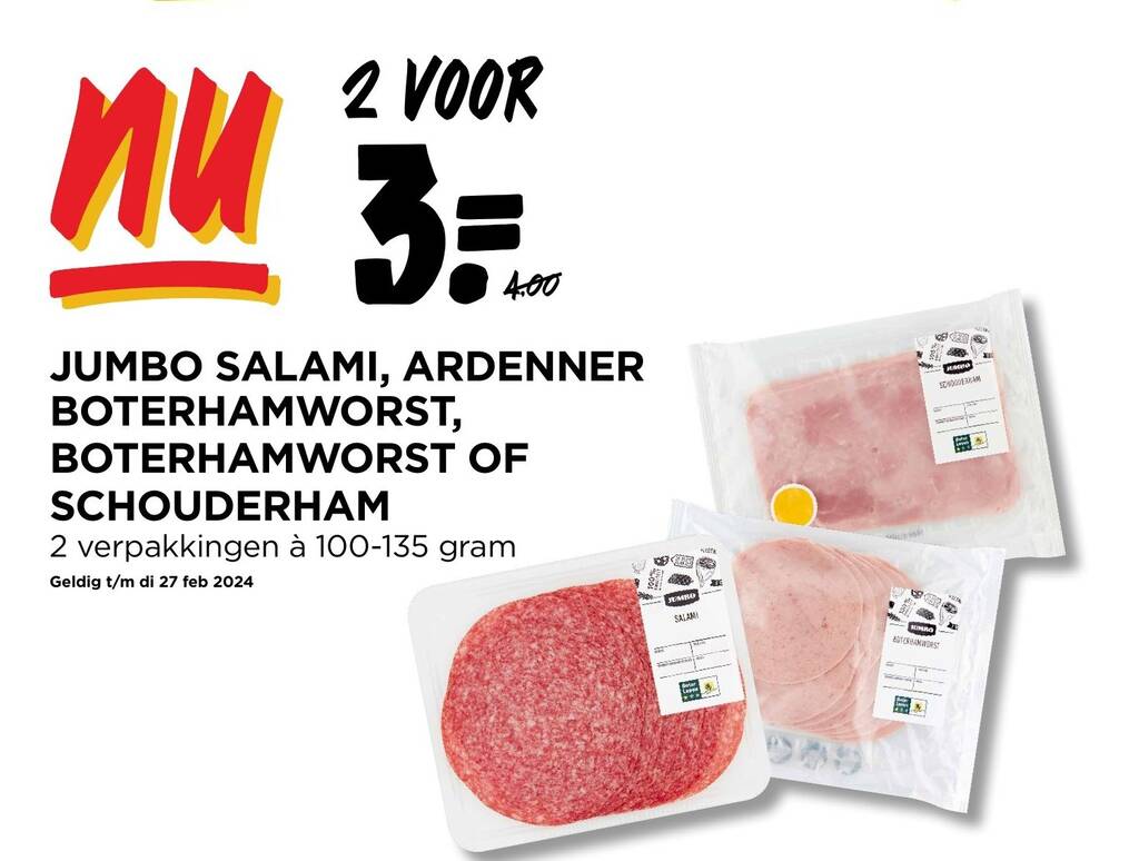 JUMBO SALAMI, ARDENNER BOTERHAMWORST, BOTERHAMWORST OF SCHOUDERHAM 2