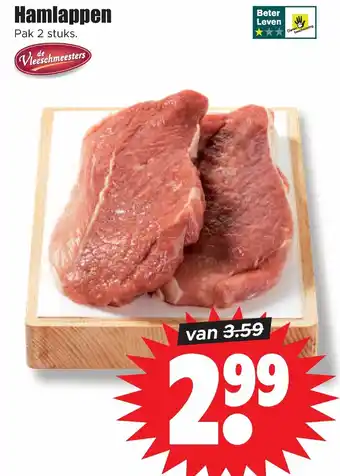 Dirk Vleeschmeesters Hamlappen Pak 2 stuks. aanbieding