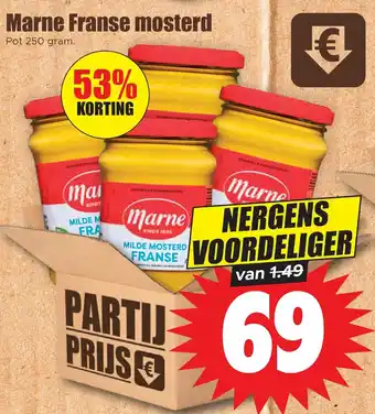 Dirk Marne Franse mosterd Pot 250 gram. aanbieding