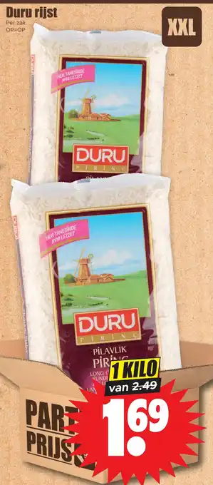 Dirk Duru rijst 1kg aanbieding