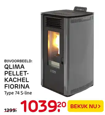 Praxis Qlima Pellet- Kachel Fiorina aanbieding