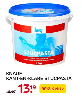 Praxis Knauf Kant-En-Klare Stucpasta aanbieding