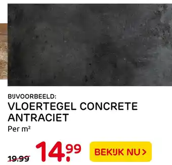 Praxis Vloertegel Concrete Antraciet aanbieding