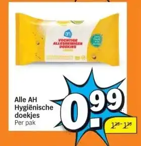 Albert Heijn Hygiënische doekjes Per pak aanbieding