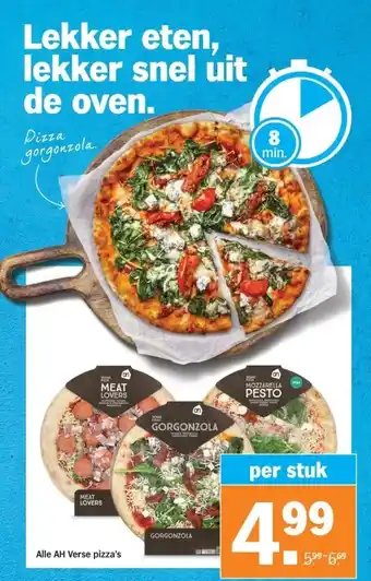 Albert Heijn Alle AH Verse pizza's aanbieding