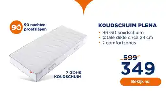 TotaalBED KOUDSCHUIM PLENA aanbieding