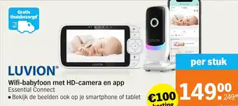 Albert Heijn LUVION Wifi-babyfoon met HD-camera en app aanbieding