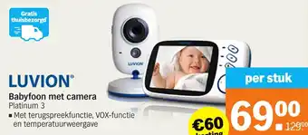 Albert Heijn LUVION Babyfoon met camera aanbieding