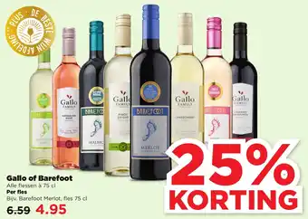 PLUS Gallo of Barefoot Alle flessen à 75 cl aanbieding