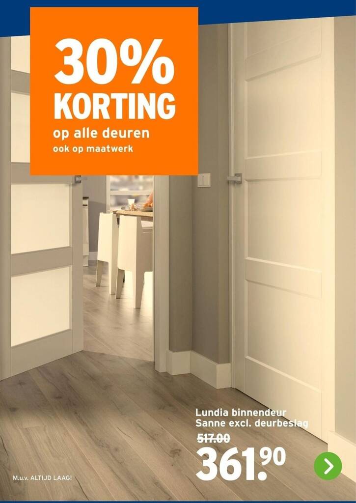 Lundia binnendeur Sanne excl. deurbeslag aanbieding bij GAMMA