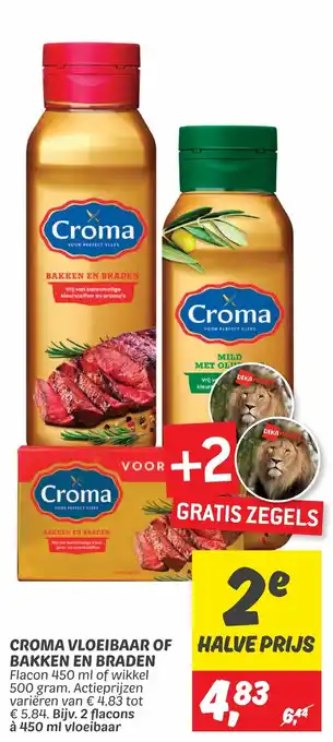 Dekamarkt CROMA VLOEIBAAR OF BAKKEN EN BRADEN aanbieding