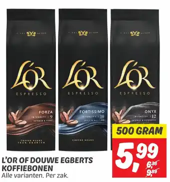 Dekamarkt L'OR OF DOUWE EGBERTS KOFFIEBONEN 500g aanbieding