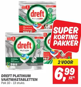 Dekamarkt DREFT PLATINUM VAATWASTABLETTEN aanbieding