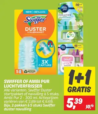 Dekamarkt SWIFFER OF AMBI PUR LUCHTVERFRISSER aanbieding