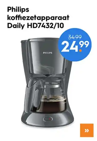 Blokker Philips koffiezetapparaat Daily HD7432/10 aanbieding