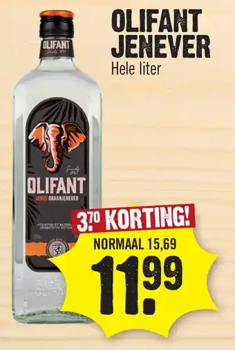 Super Dirck 3 OLIFANT JENEVER Hele liter aanbieding