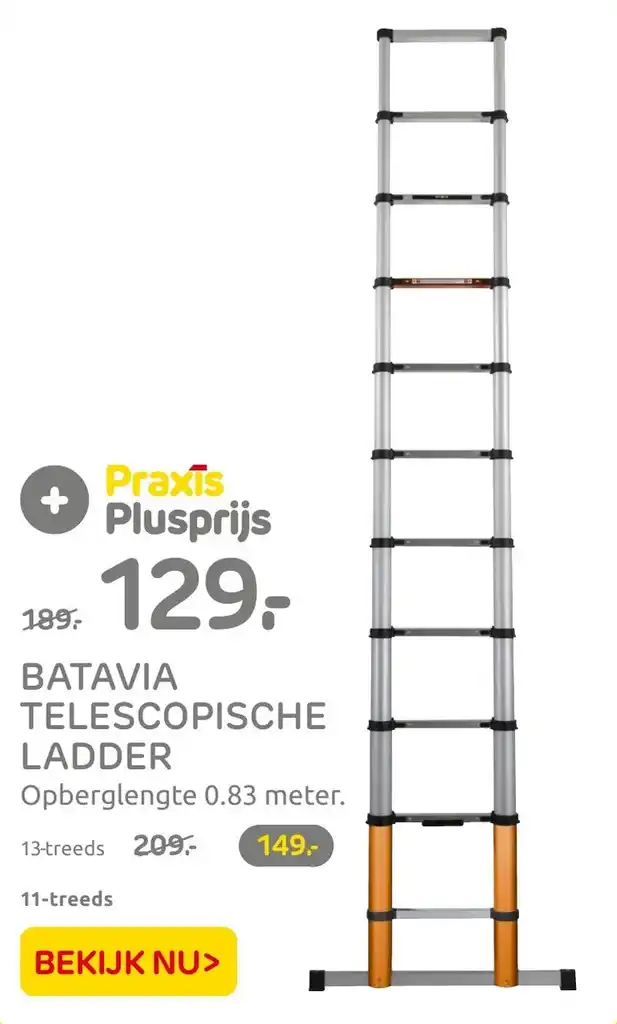 BATAVIA TELESCOPISCHE LADDER aanbieding bij Praxis