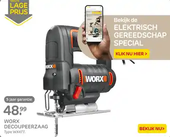 Praxis WORX DECOUPEERZAAG aanbieding