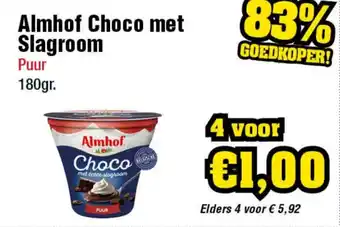 Budget Food Almhof Choco met Slagroom Puur 180gr aanbieding