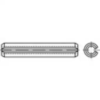 Conrad TOOLCRAFT 1068997 Spanstiften (Ø x l) 10 mm x 24 mm RVS 50 stuk(s) aanbieding