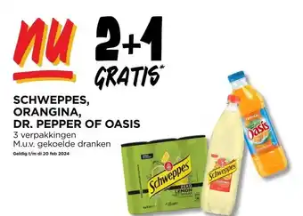 Jumbo SCHWEPPES, ORANGINA, aanbieding