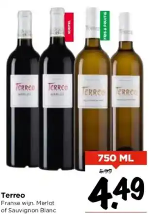 Vomar Voordeelmarkt Terreo franse wijn 750 ml aanbieding