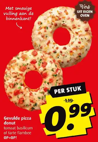 Boni Gevulde pizza donut per stuk aanbieding