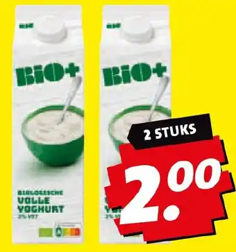Boni Bio+ volle yoghurt aanbieding