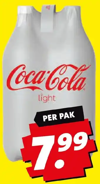 Boni Coca-cola light pak 4 flessen a 1500 ml aanbieding