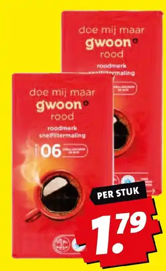 Boni gwoon roodmerk snelfiltermaling 250 gram aanbieding