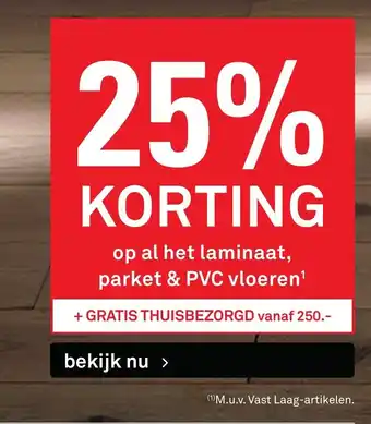 Karwei Laminaat, parket en PVC vloeren 25% korting aanbieding