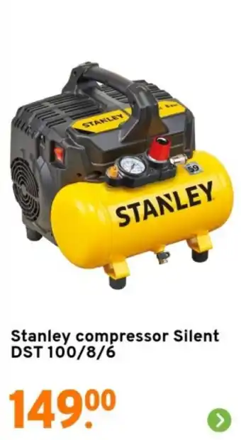 GAMMA Stanley compressor Silent DST 100/8/6 aanbieding