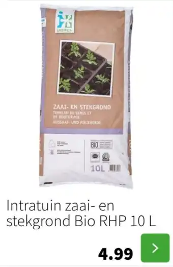 Intratuin zaai- en stekgrond Bio RHP 10 L aanbieding