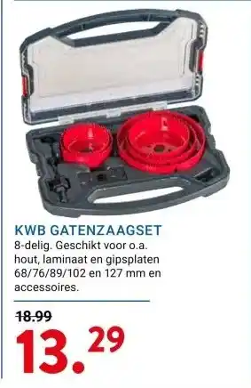 Kluswijs KWB GATENZAAGSET aanbieding