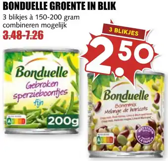 MCD Supermarkt BONDUELLE GROENTE IN BLIK aanbieding