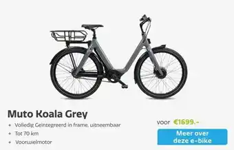 Stella fietsen Muto Koala Grey aanbieding