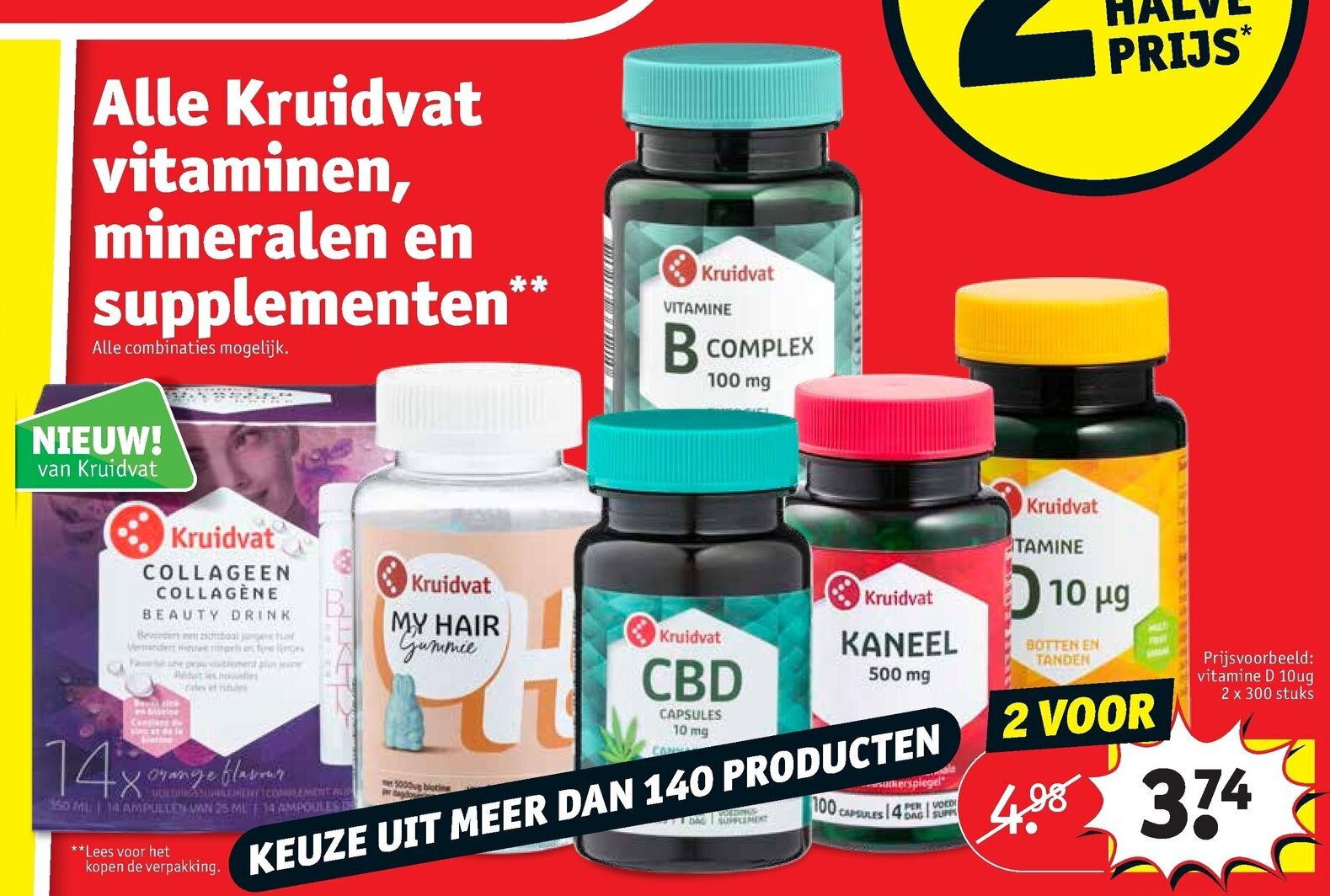 Alle kruidvat vitaminen, mineralen en supplementen aanbieding bij Kruidvat