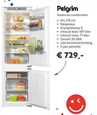 Superkeukens Pelgrim Koelvries combinatie aanbieding