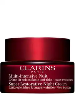 ICI Paris XL Clarins Super Restorative Night Cream Very Dry Skin Clarins - Super-restorative Super Restorative Night Cream - Very Dry Skin aanbieding