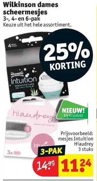 Kruidvat Wilkinson dames scheermesjes aanbieding