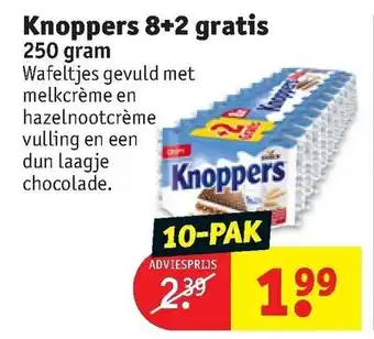 Kruidvat Knoppers 8+2 gratis 250g aanbieding