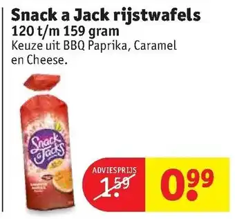 Kruidvat Snack a Jack rijstwafels 159g aanbieding