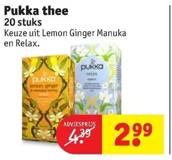 Kruidvat Pukka thee aanbieding