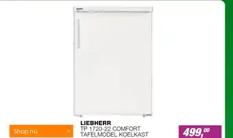 EP LIEBHERR TP 1720-22 COMFORT TAFELMODEL KOELKAST aanbieding