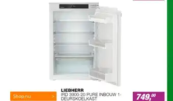 EP LIEBHERR IRD 3900-20 PURE INBOUW 1-DEURSKOELKAST aanbieding