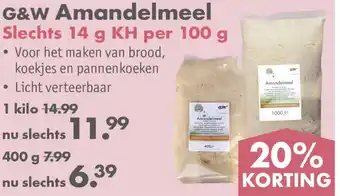 Gezond & Wel G&W Amandelmeel aanbieding