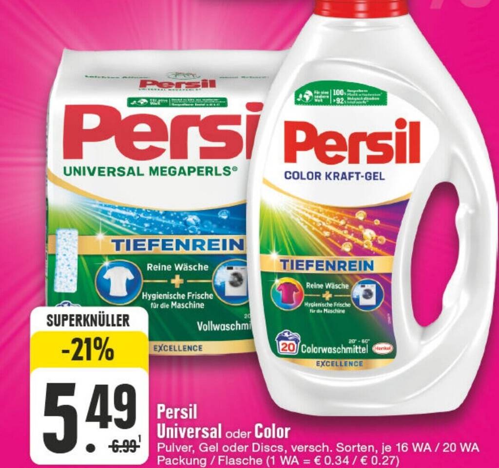 Persil Universal oder Color aanbieding bij Edeka DE