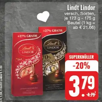 Edeka DE Lindt Lindor 173 g 175 g aanbieding