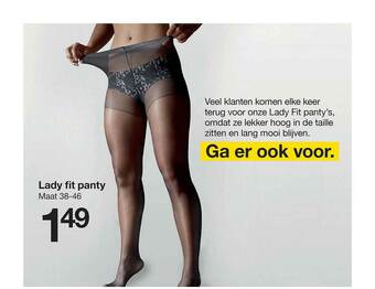 Zeeman Lady fit panty aanbieding